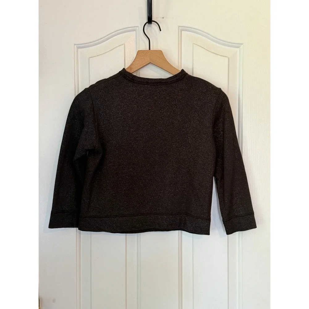 Stella McCartney‎ | Kids Sweatshirt 8Y Black Glitter Swan Floral